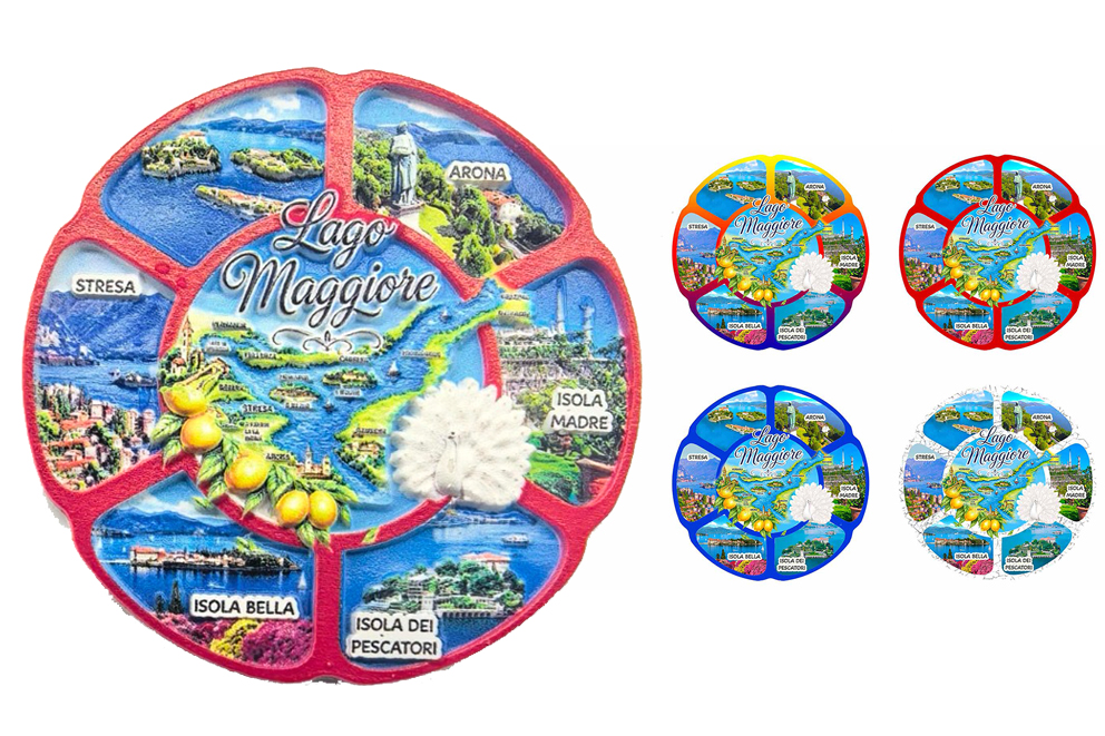 MAGNETE RESINA MULTIVEDUTA 4 COL ASS LAGO MAGGIORE