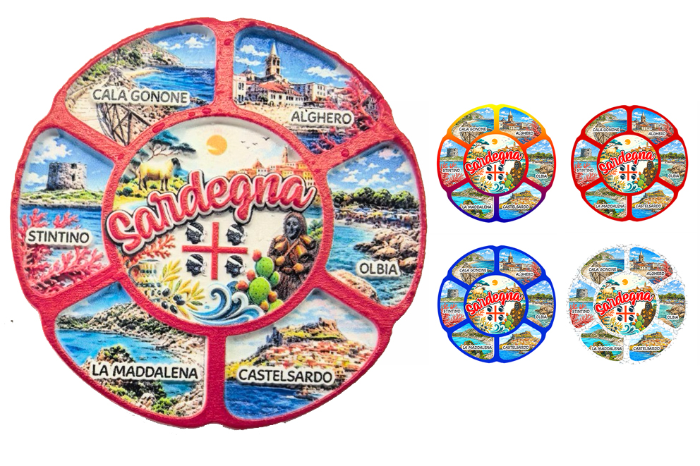 MAGNETE RESINA MULTIVEDUTA 4 COL ASS SARDEGNA 1