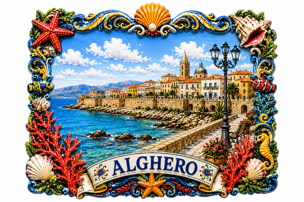 MAGNETE RESINA 3D RILIEVO ALGHERO