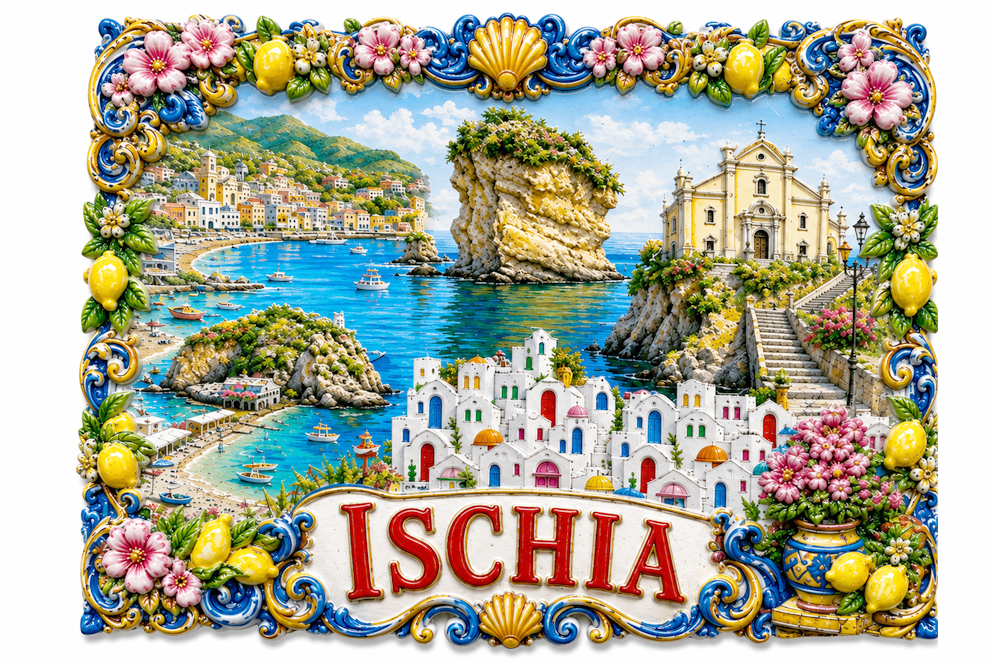 MAGNETE RESINA 3D RILIEVO ISCHIA
