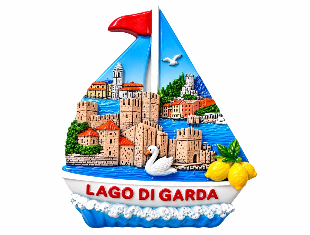 MAGNETE RESINA BARCA LAGO DI GARDA