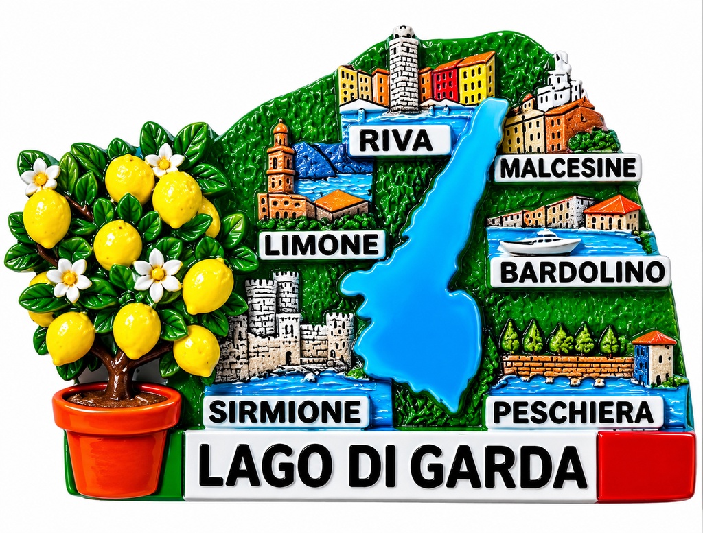 MAGNETE RESINA VEDUTA LAGO DI GARDA