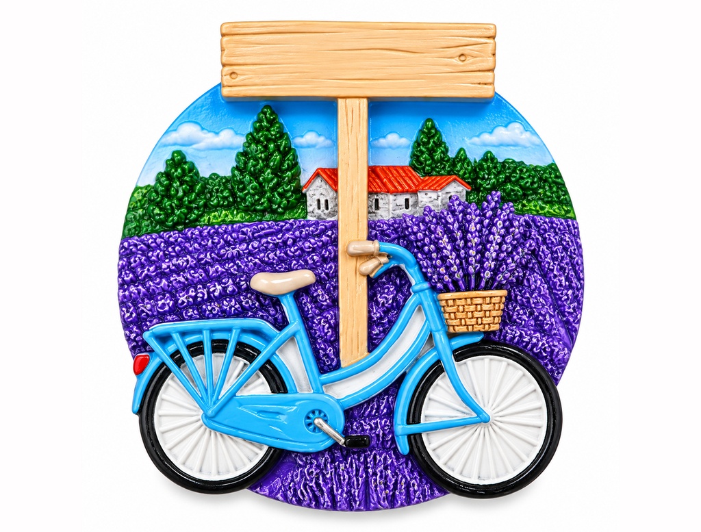 MAGNETE RESINA BICICLETTA LAVANDA