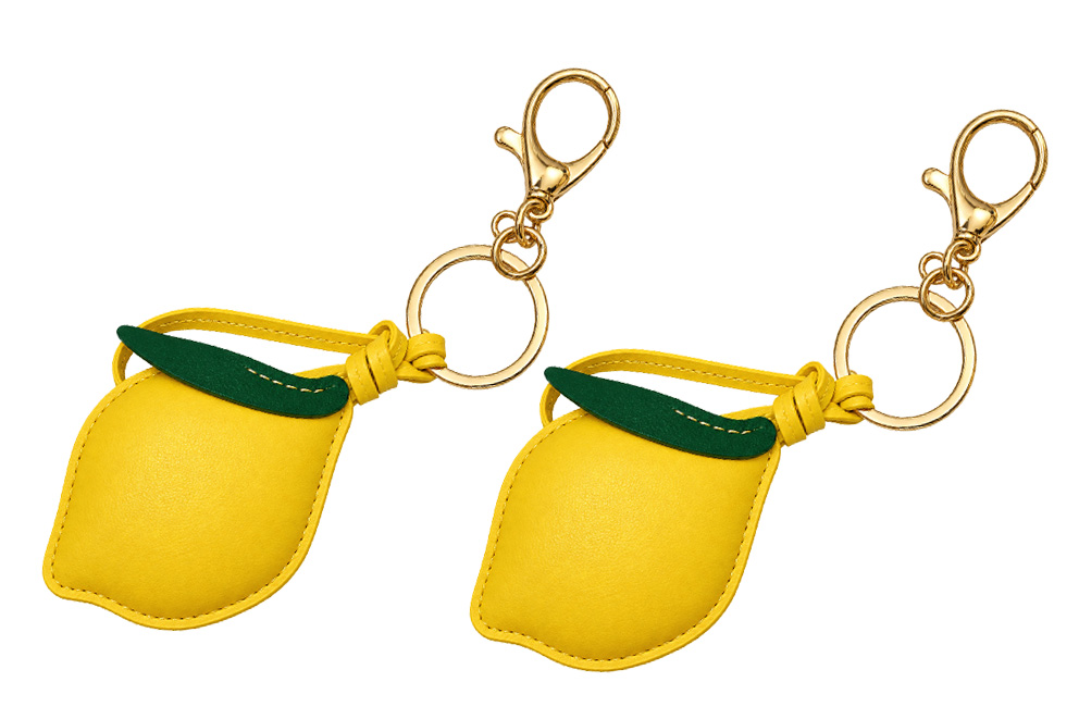 PORTACHIAVI PVC LIMONE CON TARGHETTA