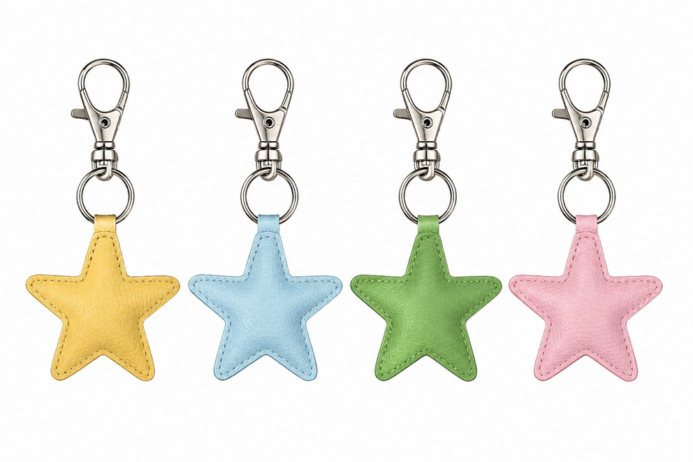 PORTACHIAVI PVC STELLA CON TARGHETTA