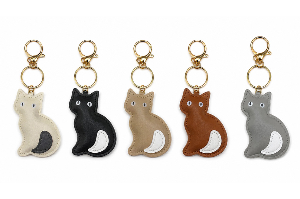 PORTACHIAVI PVC GATTO CON TARGHETTA