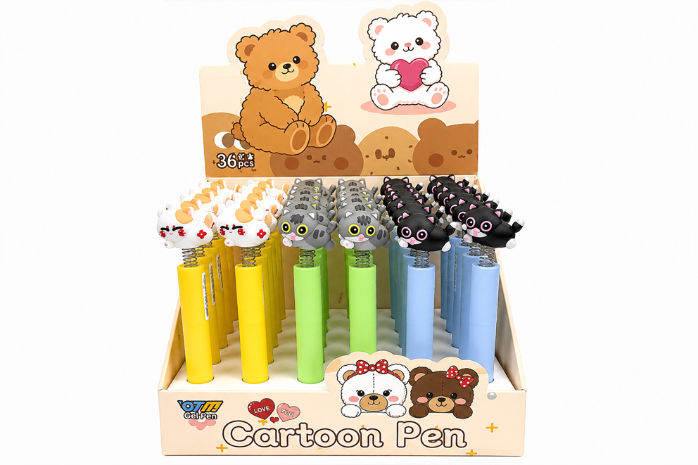 PENNA PLASTICA CON MOLLA E GATTINI CF 30 PCS