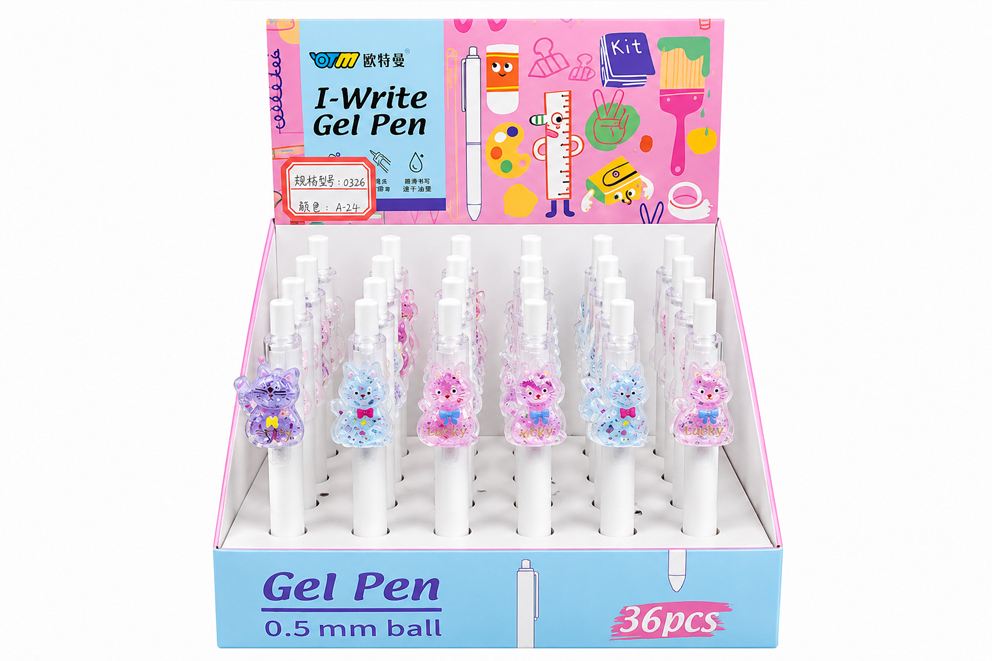 PENNA PLASTICA CON GATTINI