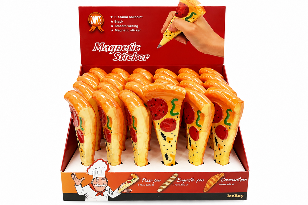 PENNA PLASTICA FETTA PIZZA C/MAGNETE CF 24 PCS