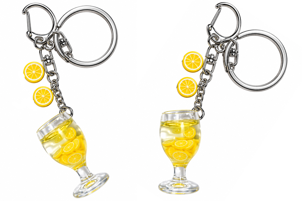 PORTACHIVE PLASTICA BICCHIERE LIMONI
