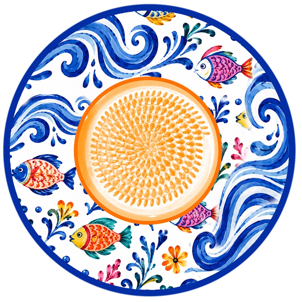 PIATTINO DECORO CERAMICA PESCI